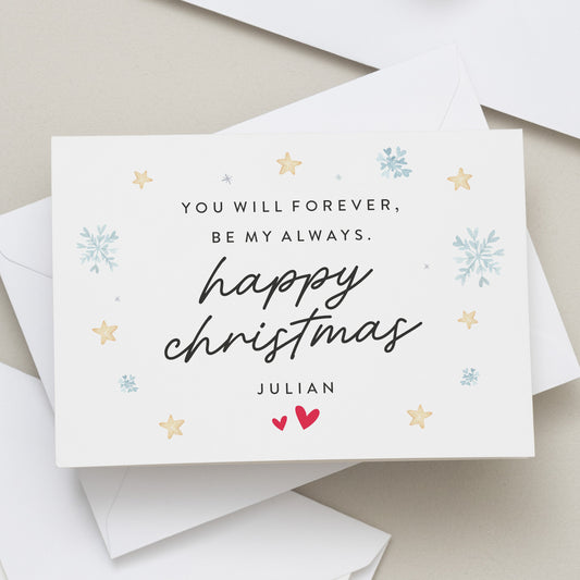 Personalised Christmas Card For Husband Christmas Card, Boyfriend, Wife Christmas Card, Christmas Card Boyfriend, Romantic Christmas Card