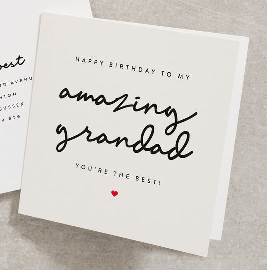 Card for Amazing Grandad, Grandad Card, Birthday Card, Grandpa Card, Grandpop Card, Grandads Birthday Card, Card for Amazing Pops BC249