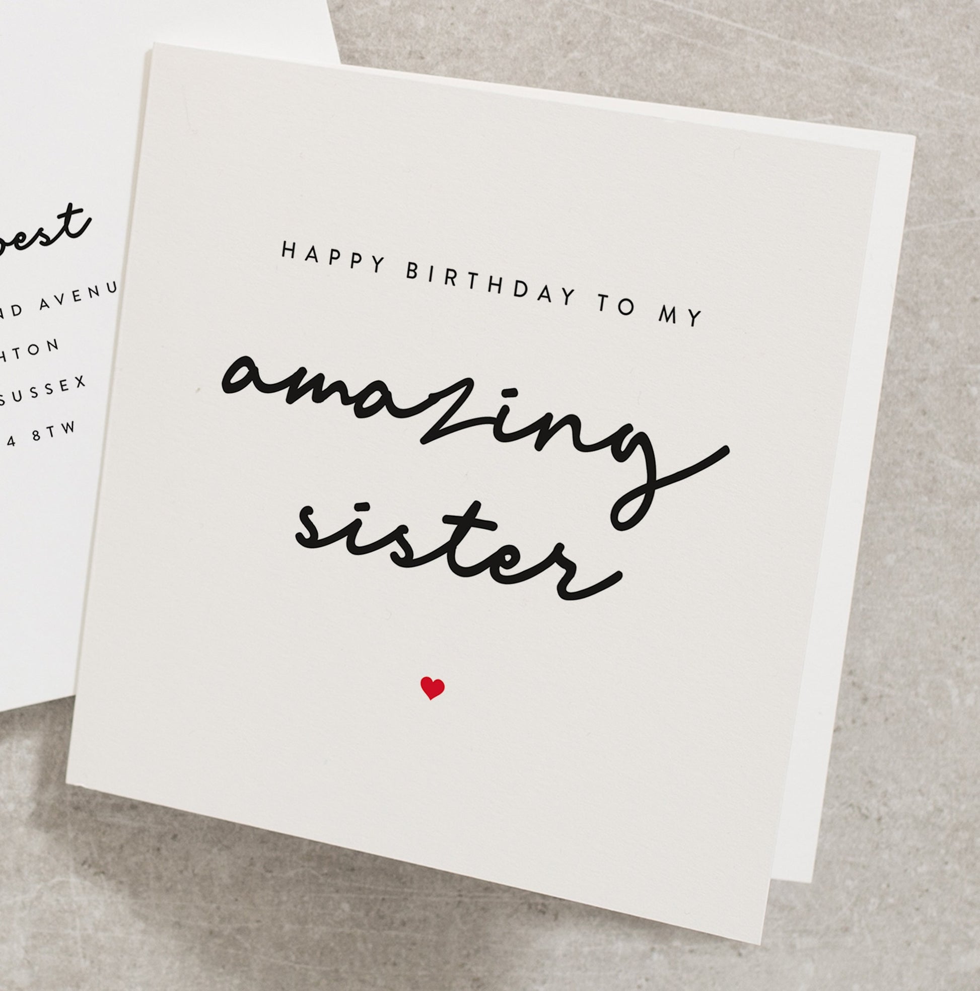 Sister Birthday Card, Happy Birthday To My Amazing Sister Card, Birthday Card For Sister, Cute Personalised Sister Birthday Card BC162