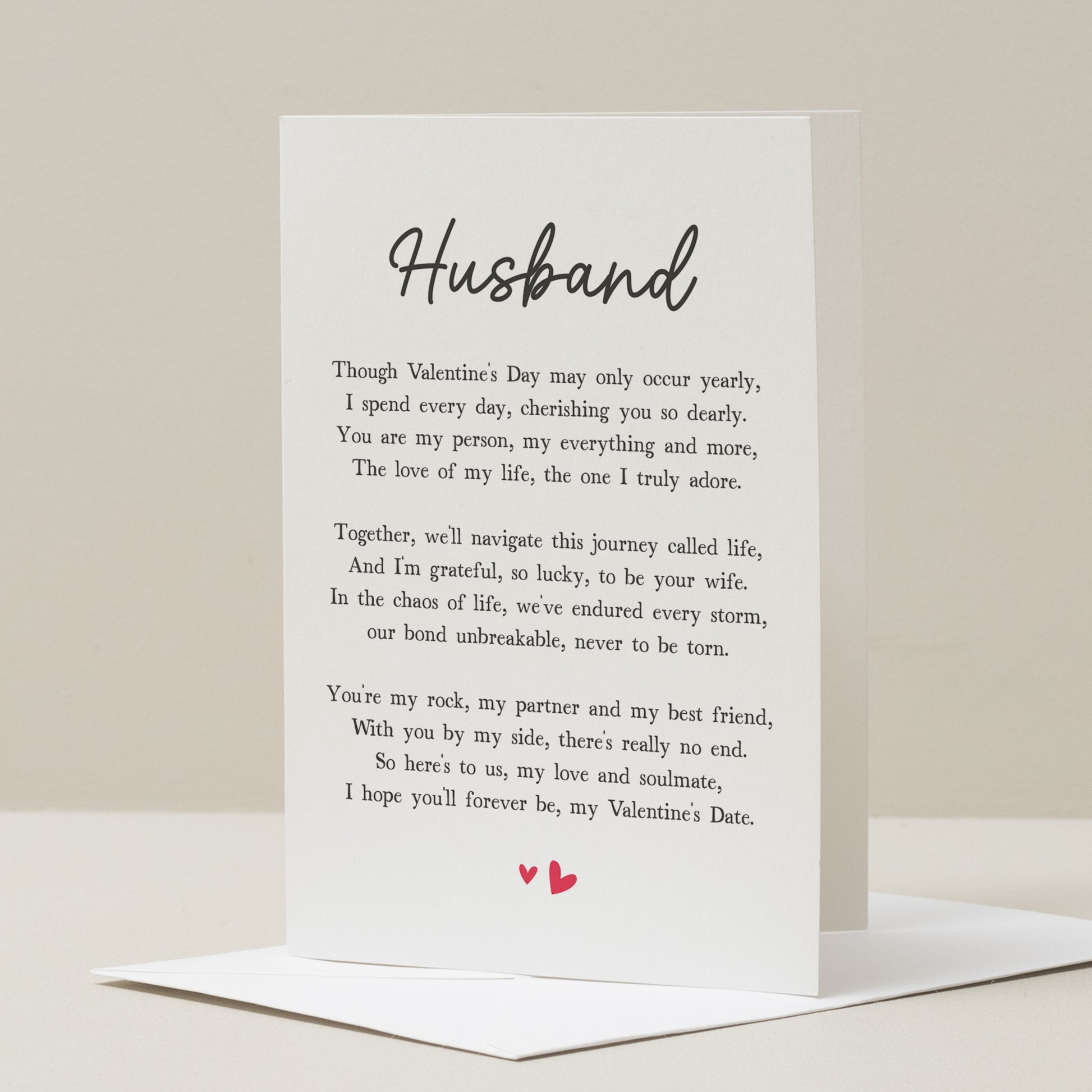 Husband Valentines Day Card, Poem Valentines Day Card For Husband, Valentines Day Card For Him, Romantic husband card, Valentine&#39;s Gift