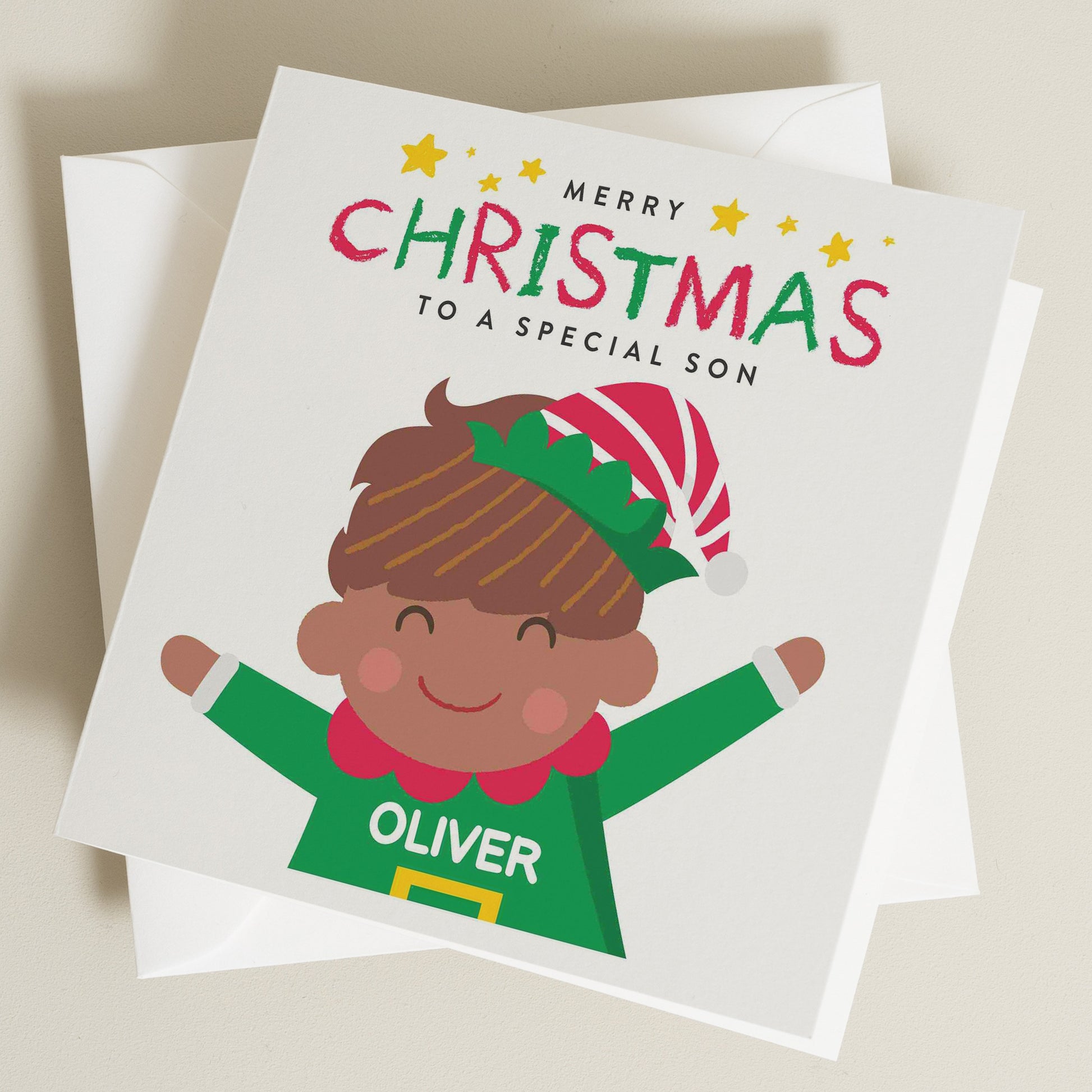 Personalised Christmas Card for Son or Daughter, Christmas Card for Baby Boy or Girl, Christmas Card for Children, Kids Christmas Card CC568