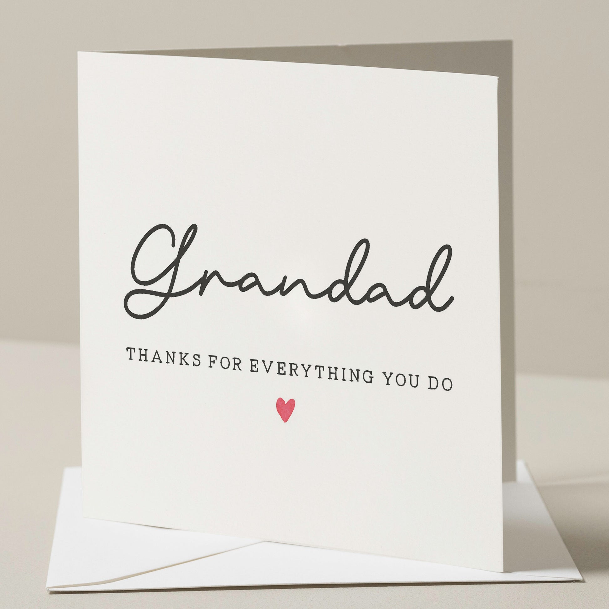 Simple Fathers Day Card For Grandad, Thank you Fathers Day Card, Fathers Day Gifts From Grandchild, Grandad Fathers Day Card