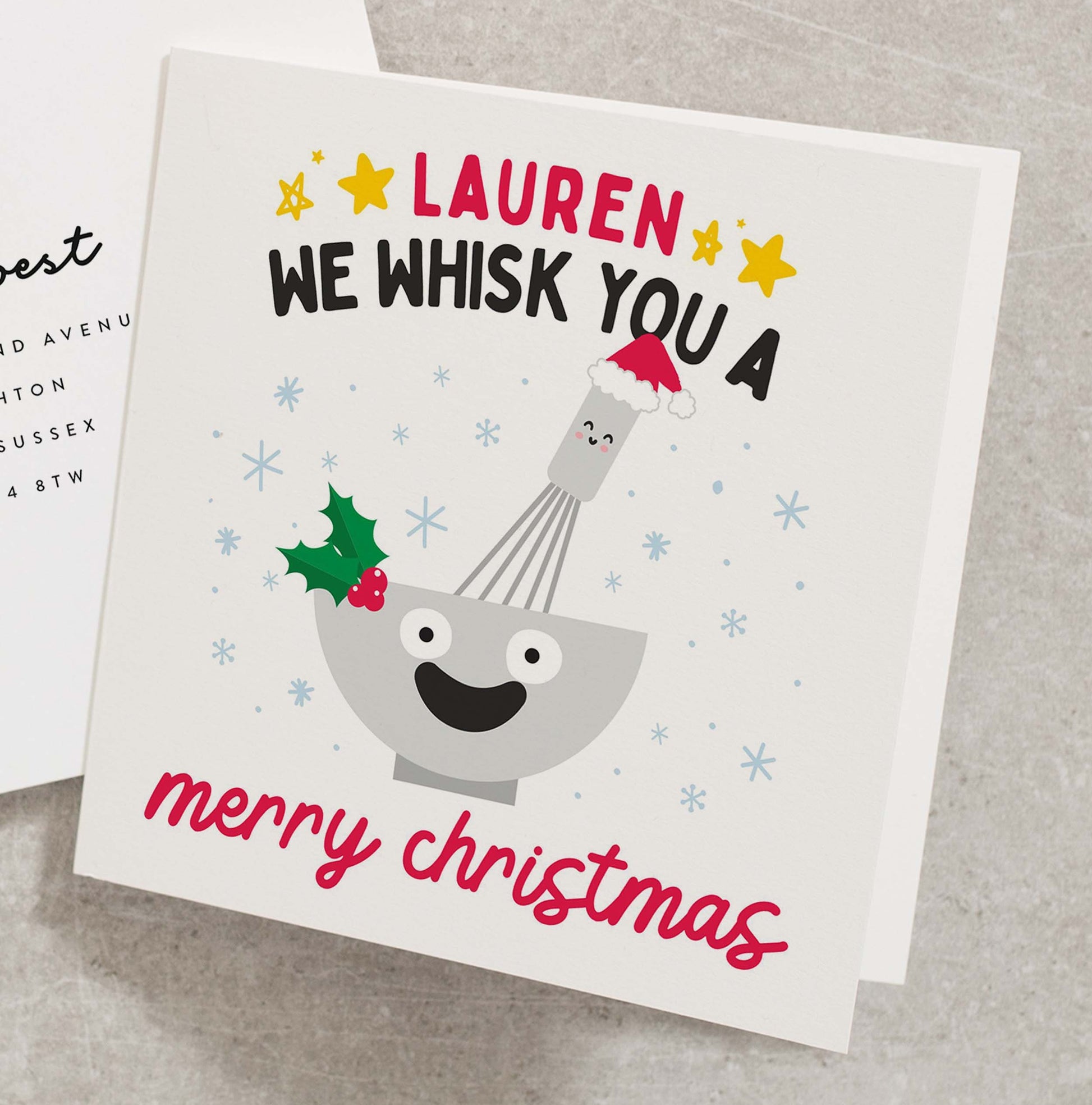 Merry Christmas Card, Funny Christmas Card, Personalised Merry Christmas Card, Silly Xmas Card, Joke Christmas Card, Christmas Gift CC811