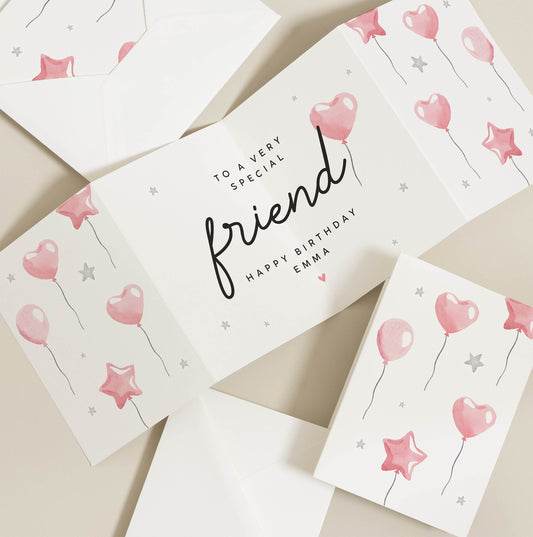 Friend Birthday Card, Happy Birthday Friend Gift, Birthday Card For Special Friend, Personalised Friend Birthday, Birthday Gift For Her