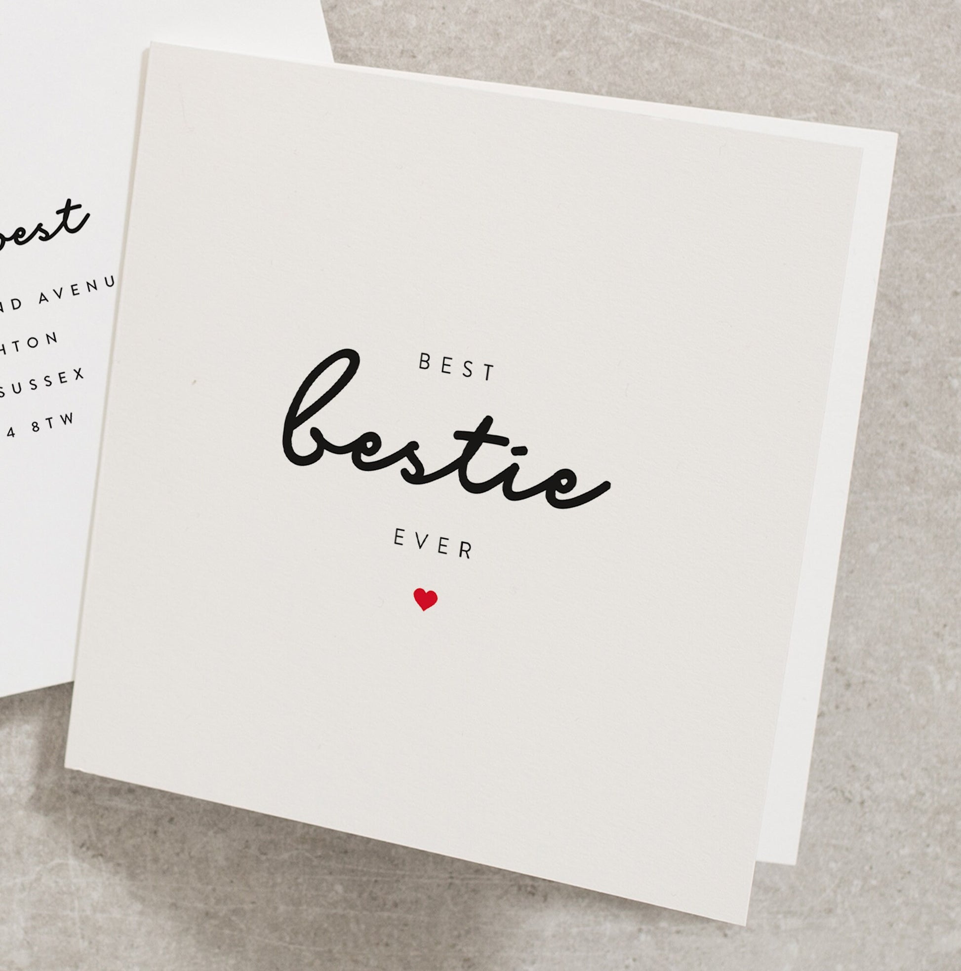 Best Bestie Ever Birthday Card, Best Friend Birthday Card, Bestie Birthday Card, Simple Birthday Card For Friend BC203