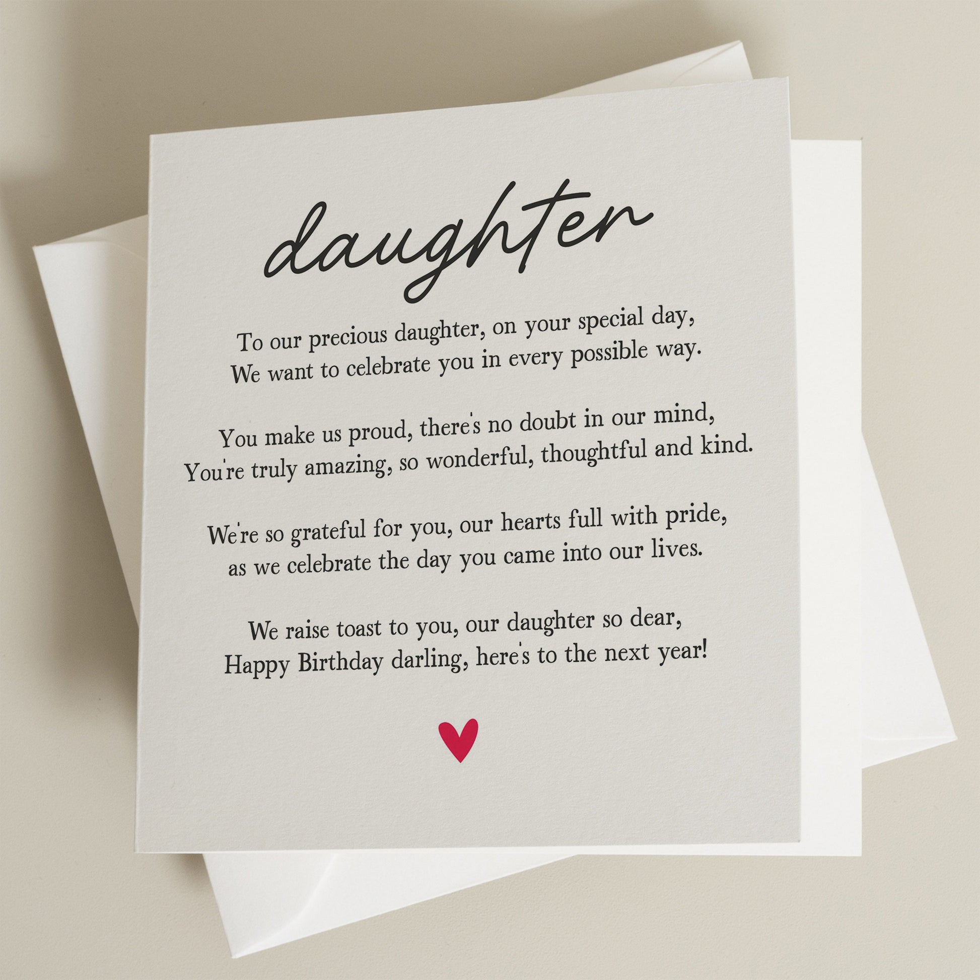 Daughter Birthday Card Poem, Birthday Card For Daughter, Amazing Daughter Card, Special Daughter Birthday Card, Daughter Birthday Cards