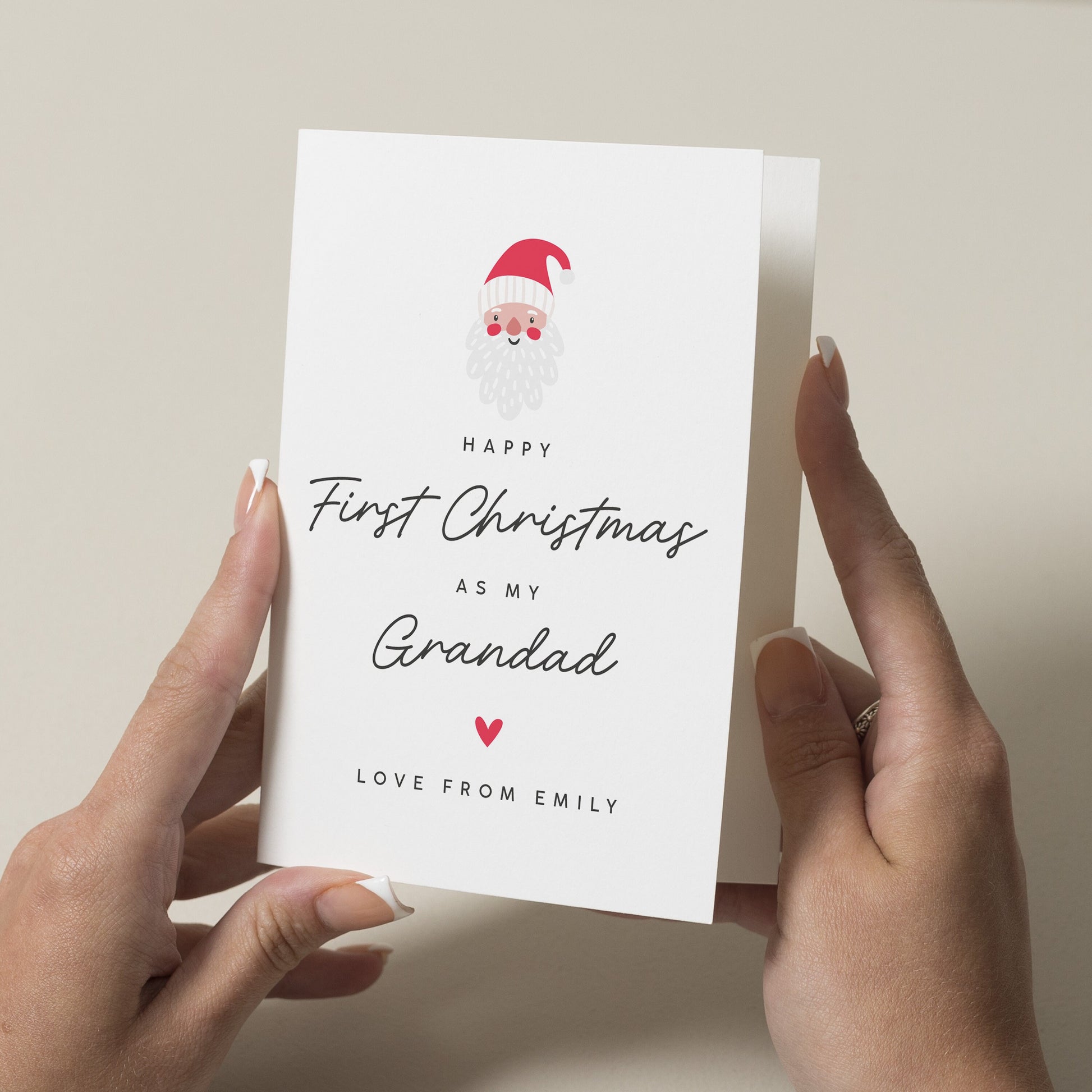 Happy First Christmas as My Grandad, Christmas Card for Grandad, First Christmas Grandpa Card, Grandad Christmas Card, Xmas Grandad