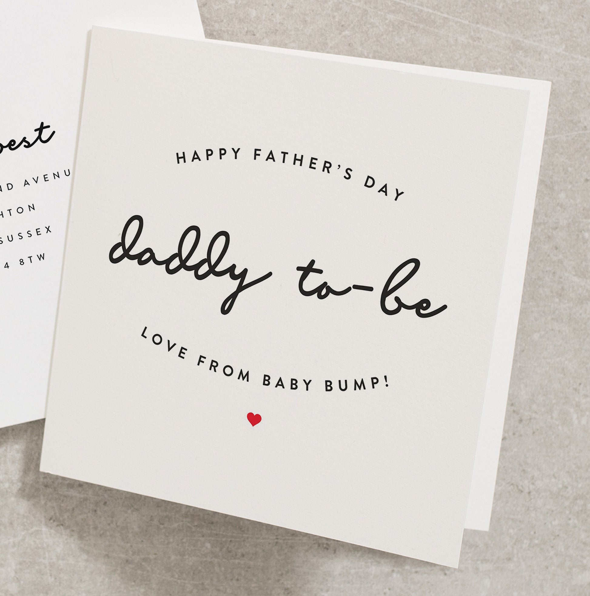 Daddy To Be Father&#39;s Day Card, To My Daddy To Be Card, Father&#39;s Day Card From Bump, Personalised Daddy To Be Card FD175