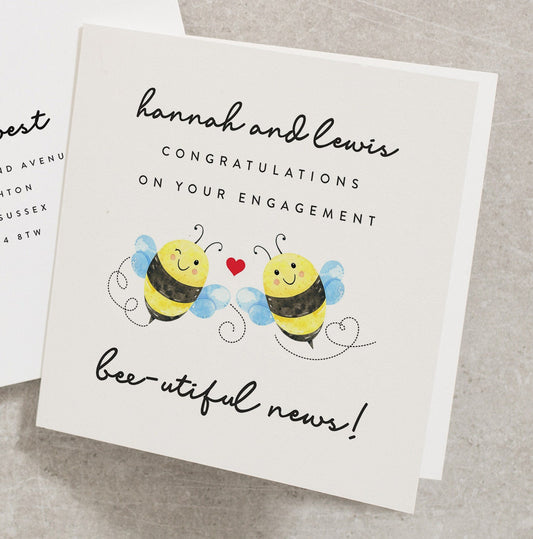 Personalised Funny Engagement Card, Congratulations On Your Engagement Card For Happy Couple,  Pun Engagement Card For Future Mr & Mrs EN003