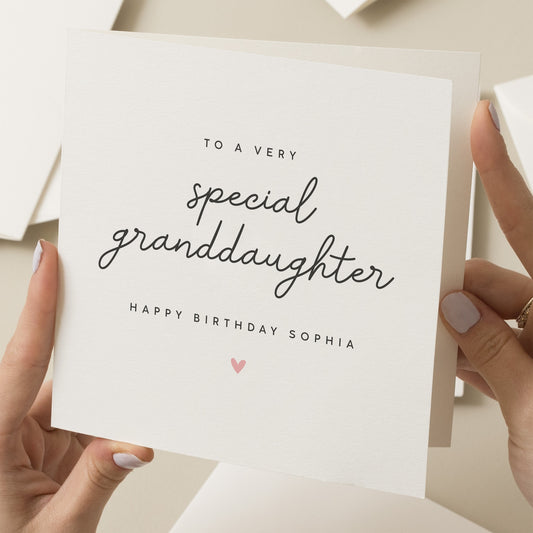 Personalised Birthday Card For Granddaughter, Granddaughter Birthday Card, Birthday Card For Her, Special Granddaughter Card