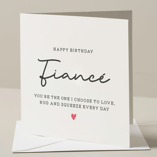 Fiancé Birthday Card, Birthday Card For Him, Birthday Card For Fiancé, Fiance Birthday Gift, Partner Gift For Them