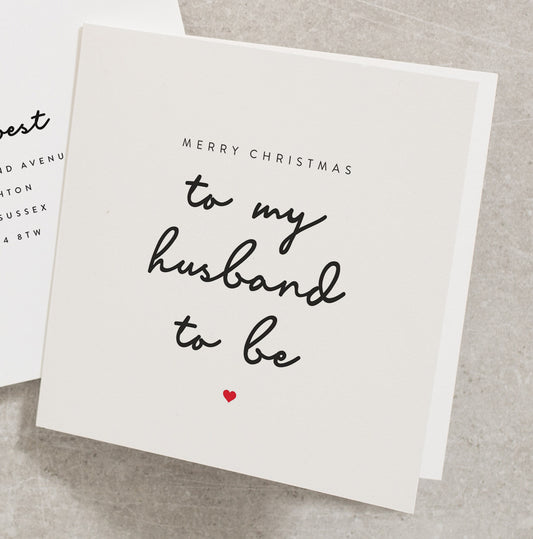 Christmas Card To My Husband To Be, Fiancé Christmas Card, Christmas Card For Him, Christmas Card For Fiancé CC263