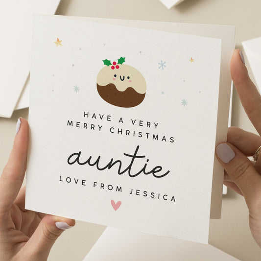 Auntie Christmas Card, Personalised Christmas Card For Auntie, Christmas Auntie Card, Cute Christmas Auntie Card, Aunt, Aunty, Xmas Gift