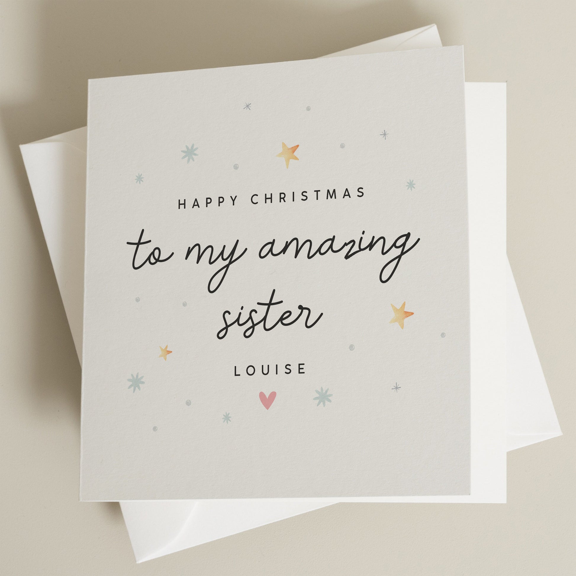 Christmas Card For Sister, Sister Christmas Card, Special Christmas Card For Sister, Christmas Card Sister, Sister Xmas Card