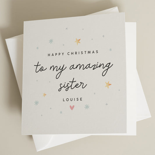 Christmas Card For Sister, Sister Christmas Card, Special Christmas Card For Sister, Christmas Card Sister, Sister Xmas Card