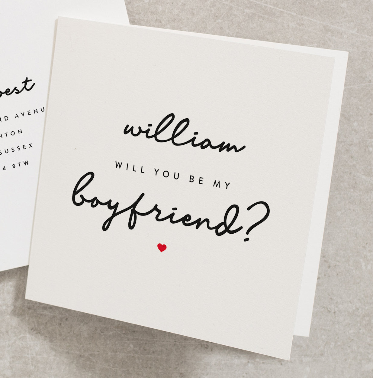 Will You be My Boyfriend, Personalised Will You be My Card With Envelope And Wax Seal, Boyfriend Card, Proposal Card For Boyfriend WY014