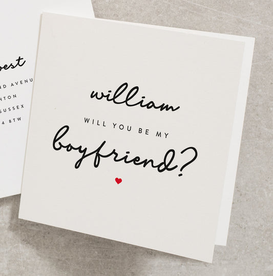 Will You be My Boyfriend, Personalised Will You be My Card With Envelope And Wax Seal, Boyfriend Card, Proposal Card For Boyfriend WY014