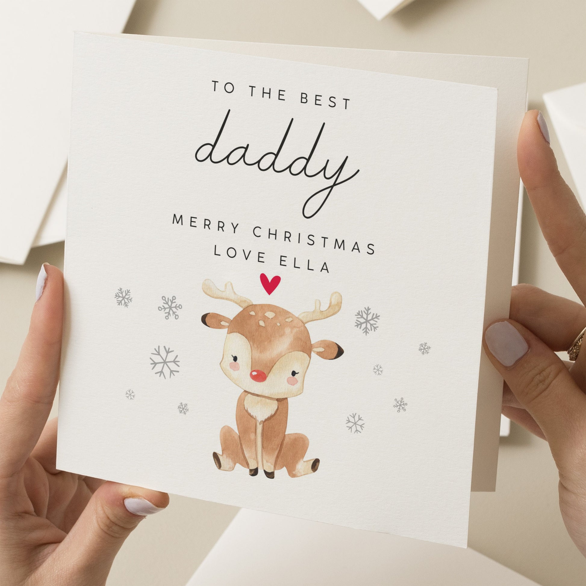 Christmas Card For Dad, Personalised Dad Christmas Card, Simple Christmas Card To Daddy, Amazing Dad Card, Xmas Card New Dad, Love You Dad