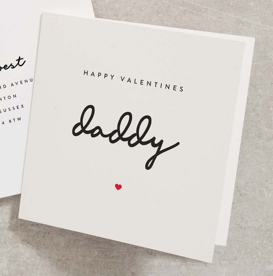 Daddy Valentines Day Card, Happy Valentines Card For Daddy, Valentines Card For Daddy, Dad Valentines Day Card, Valentines Day Card VC169