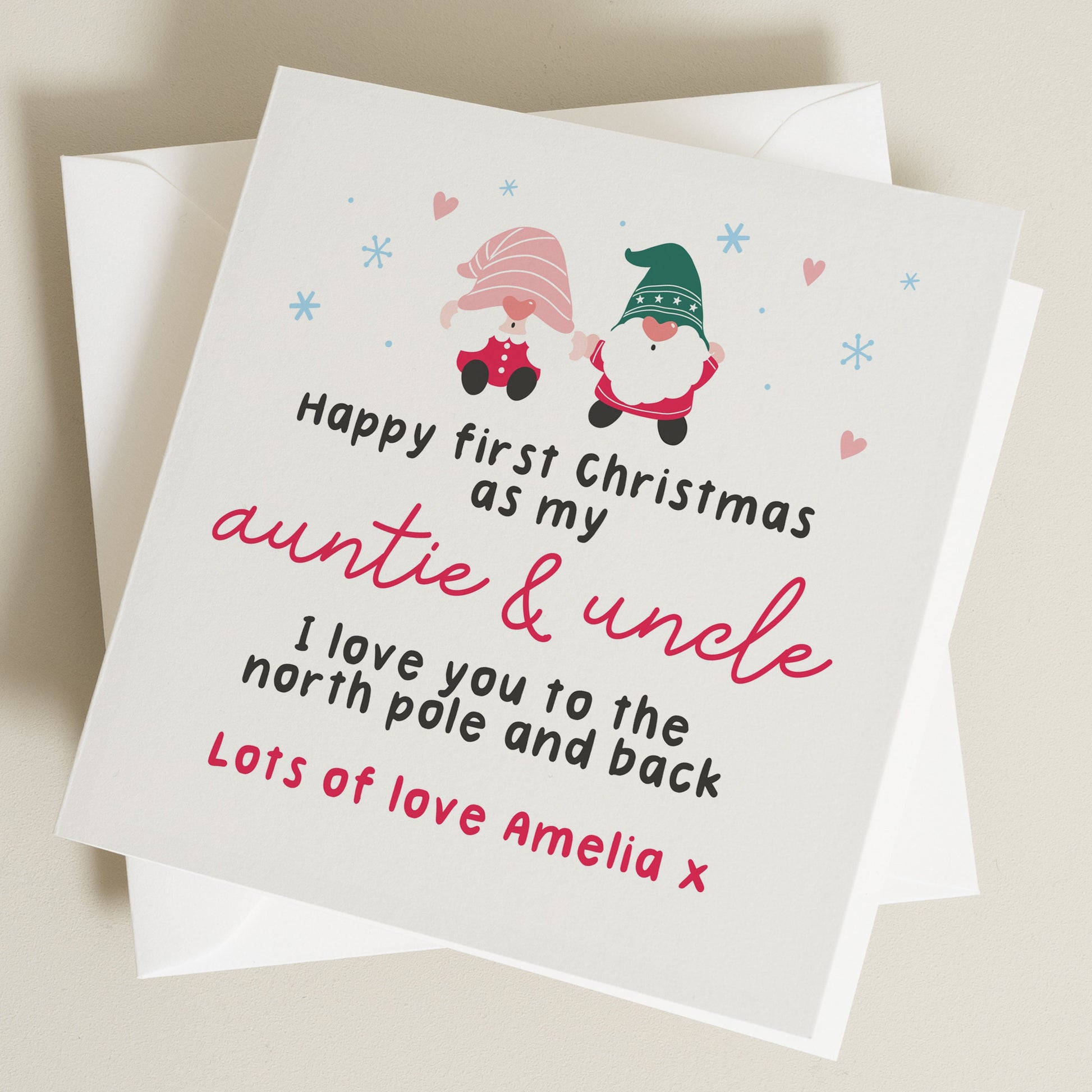 Christmas Card For Auntie and Uncle, Auntie and Uncle Christmas Card, Merry Christmas Auntie and Uncle Card. Aunt & Uncle Xmas Card, Gift