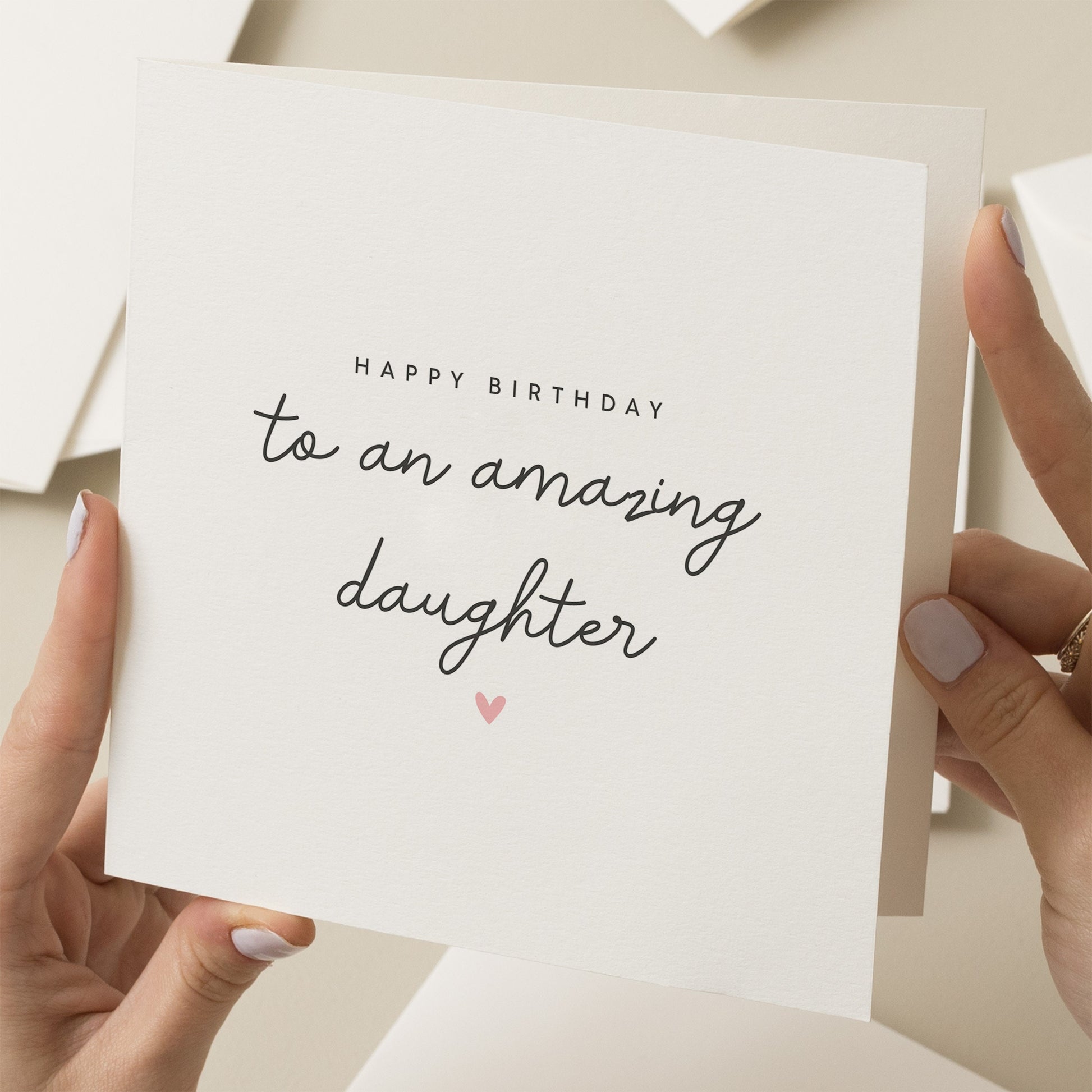 Daughter Birthday Card, Amazing Daughter Birthday Card, Simple Card For Daughter, Daughter Gift, Cute Birthday Card For Girl, For Her