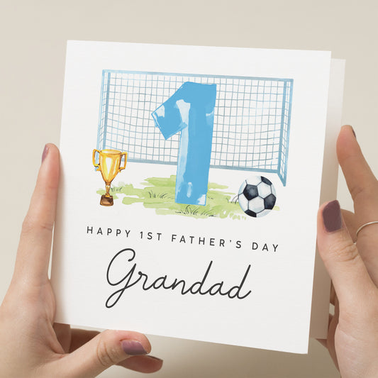 First Fathers Day Card For Grandad, Football Fathers Day Gift For Grandad, Football Lover Card, Happy Fathers Day Card For Him