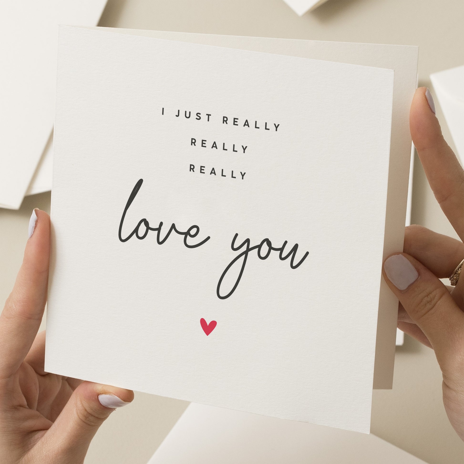 I Really Love You Valentines Day Card, Husband Valentines Card, Valentines Day Card For Wife, I Love You Card For Her, Girlfriend