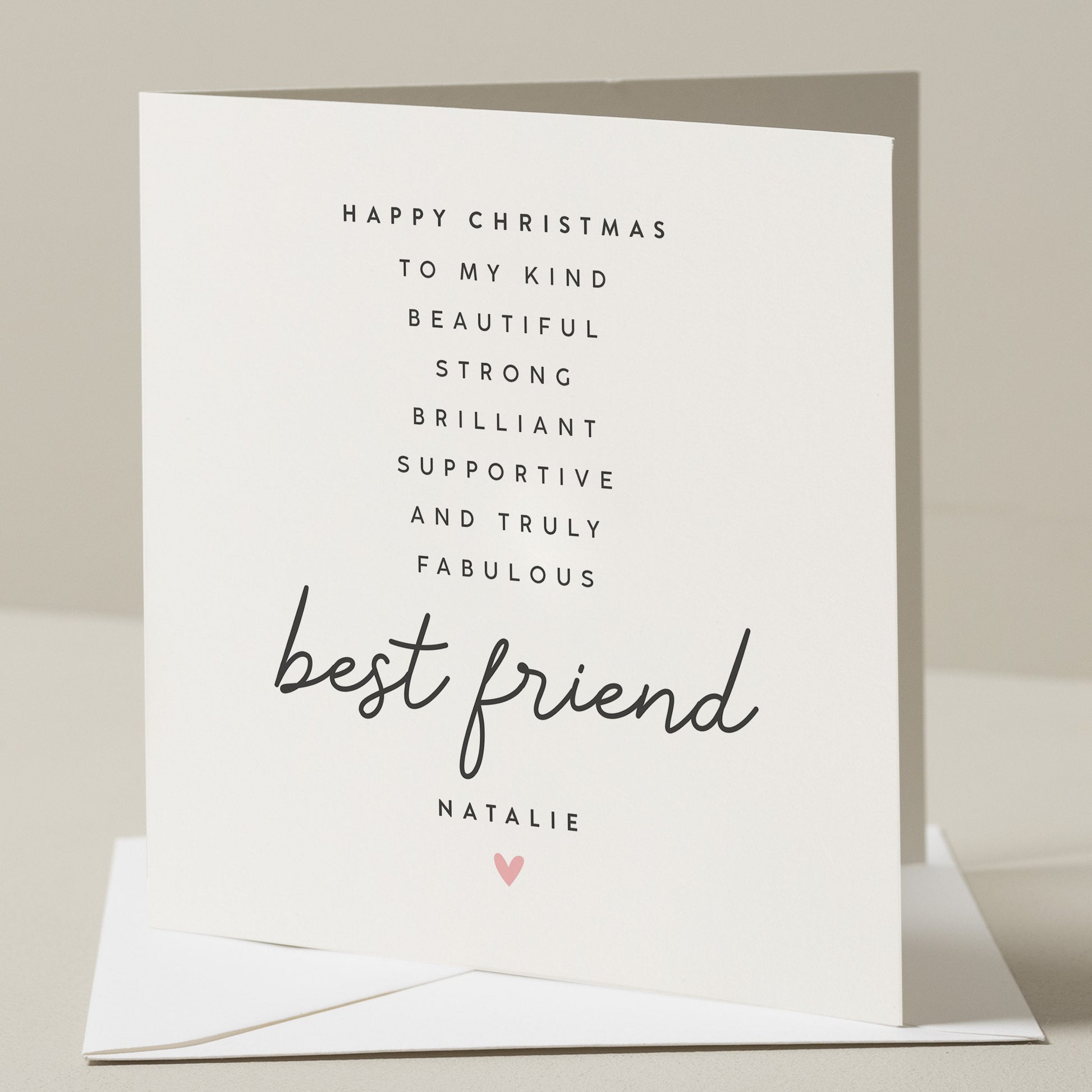 Christmas Card to My Bestie, Personalised Best Friend Christmas Card, Gift For Best Friend Christmas, Woman Friend Christmas Card, Xmas Gift