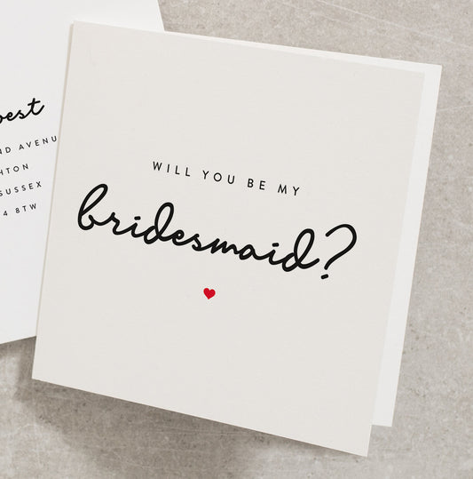 Will You Be My Bridesmaid Card, Best Friend Bridesmaid, Wedding Card, Will You Be My, Bridesmaid Wedding, Gift For Bridesmaid WY001