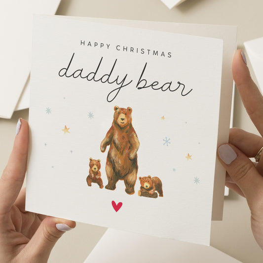 Christmas Card For Dad, Christmas Card To Daddy, Christmas Card To Daddy, Amazing Dad Card, Xmas Card New Dad, Christmas Bear