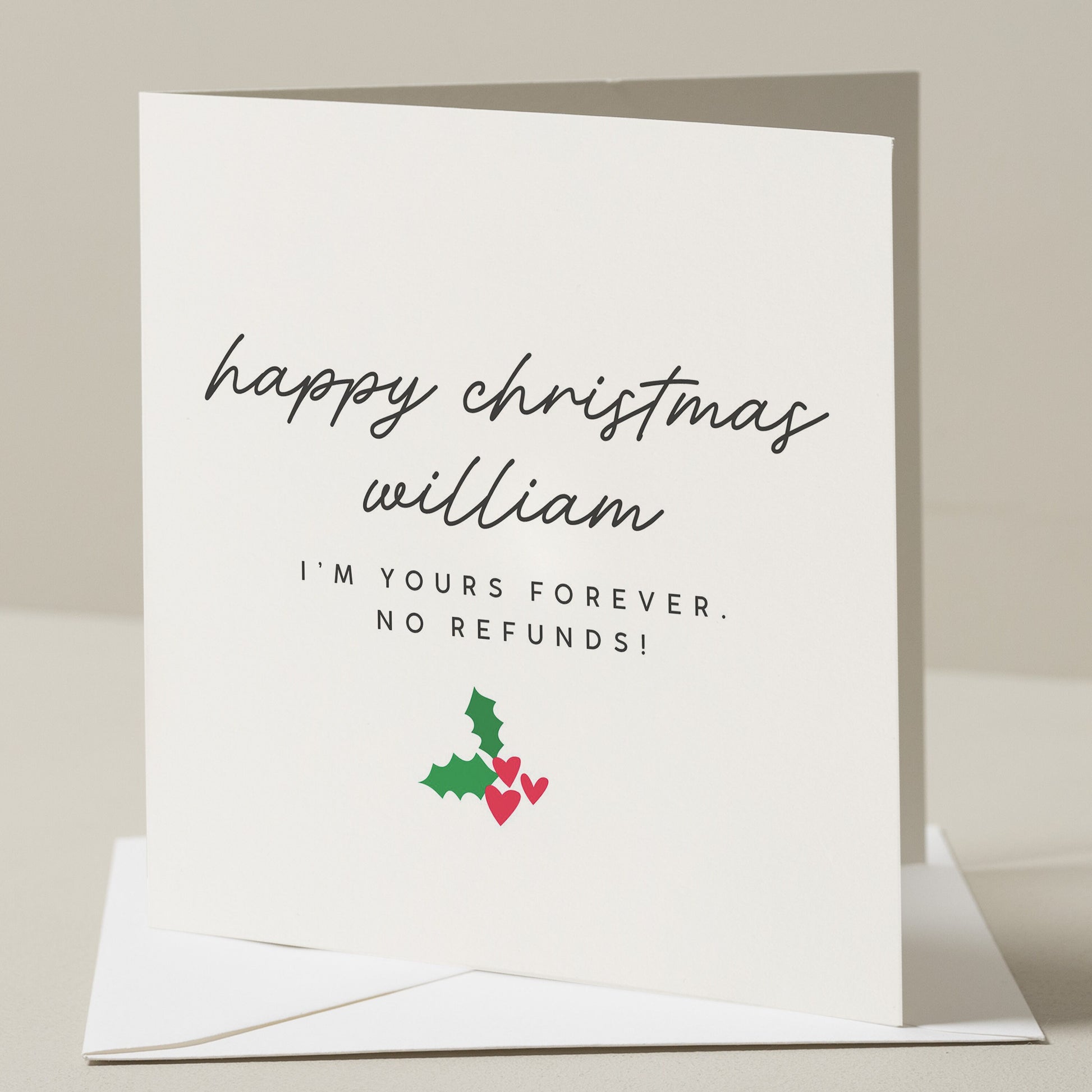 Husband Christmas Card, Christmas Card For Boyfriend, Cute Christmas Card, Personalised Wife Christmas Card, Funny Christmas, Girlfriend