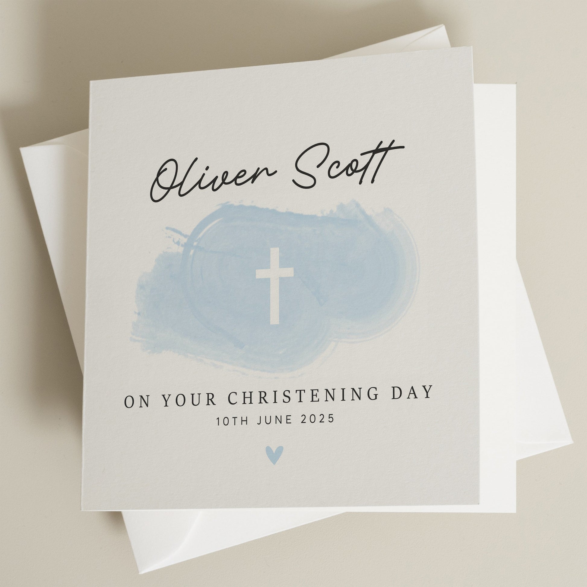 Christening Card For Godson, Baby Boy Christening Card, Godson Christening Gift, Christening Card For Nephew, Christening Gift