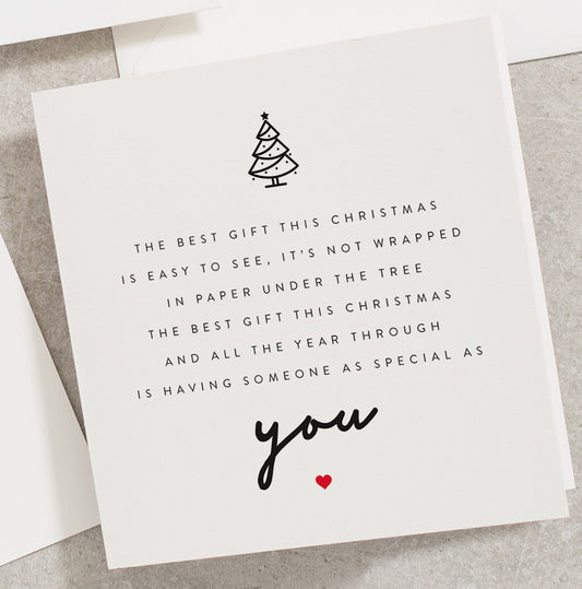 Christmas Card For Him Or Her, Christmas Card For Boyfriend, Romantic Christmas Card, Nice Christmas Card CC104