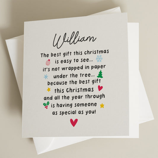 Husband Christmas Poem Card, Boyfriend Christmas Card, Cute Personalised Christmas Card, Romantic Christmas Card, Girlfriend Christmas Card