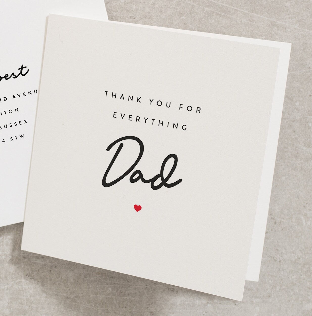 Personalised Dad Thank You Card, Dad Birthday Card, Card For Daddy, Dad Card, Thank You Dad, To My Dad, Pop, Fathers Day Card TY019