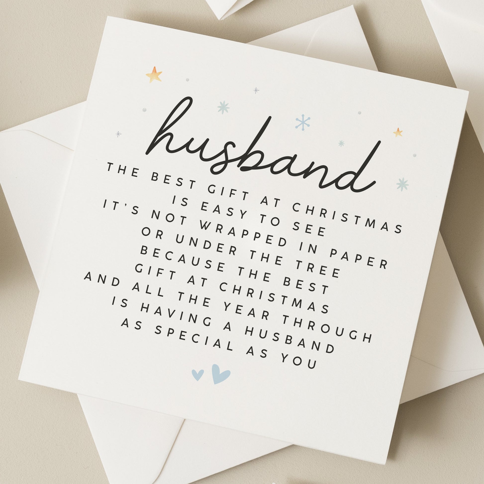 Husband Christmas Card, Christmas Poem Card For Husband, Personalised Husband Christmas Card, Romantic Christmas Card, For Him