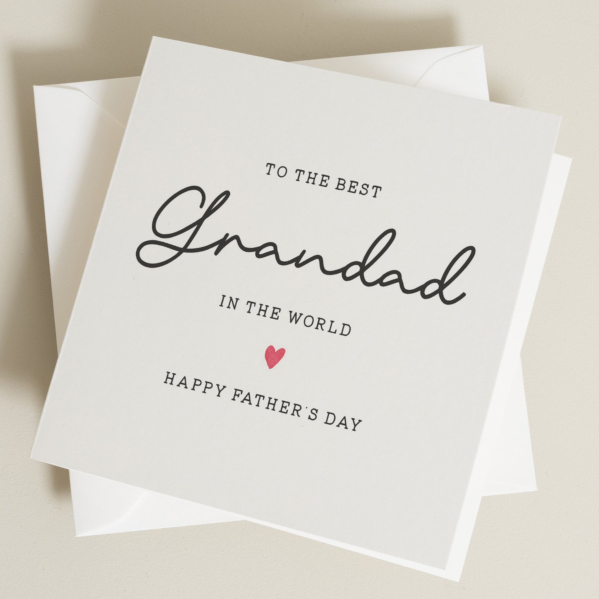 Best Grandad In The World Fathers Day Card, Grandad Fathers Day Card, Fathers Day Gifts From Granddaughter, Cute Grandad Card From Grandson