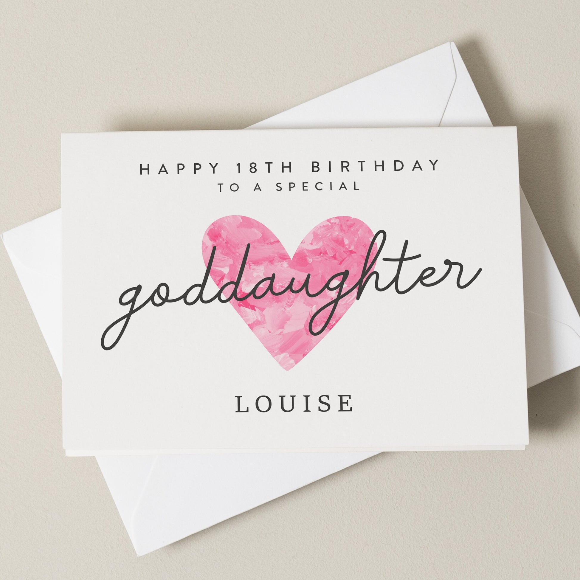 Goddaughter Birthday Card,  18th Birthday Card For Goddaughter, Goddaughter Birthday Gift, Niece Card Eighteenth Birthday Gift