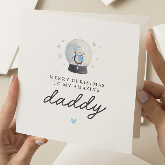 Christmas Card For Dad, Christmas Card To Daddy, Baby Christmas Card To Daddy, Amazing Dad Card, Xmas Card New Dad