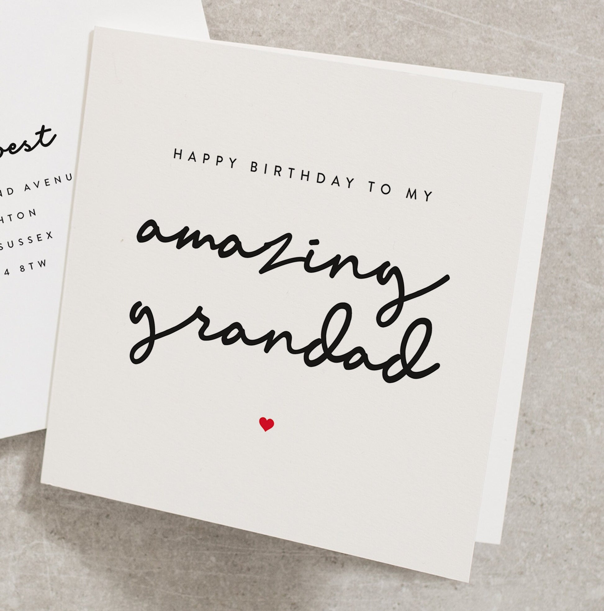 Happy Birthday To My Amazing Grandad Birthday Card, Grandad Card, Papa Birthday Card, Card for Grandad, Grandpa Birthday, Grandad Card BC248