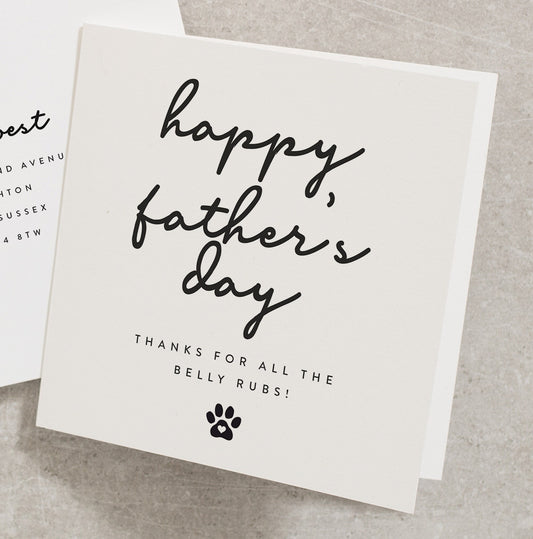 Dog Fathers Day Card, Card From The Dog, Happy Fathers Day From The Dog, Fur Daddy, Dog Card, Best Dog Dad Card,  Gift From Dog FD036