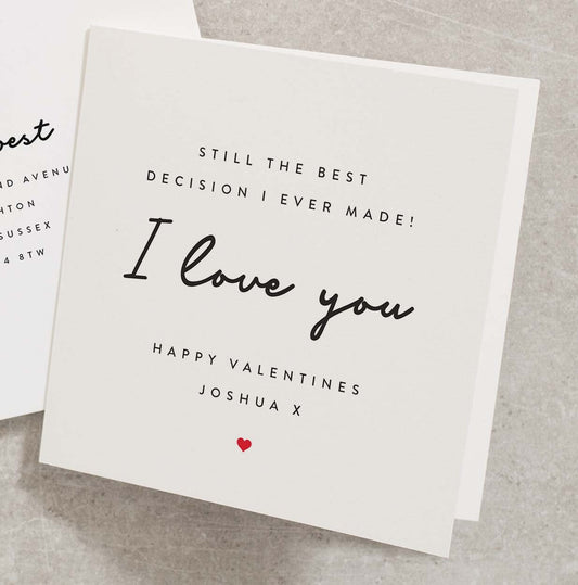 Personalised Valentines Day Card For Boyfriend, Husband Valentines Card, Happy Valentines Card For Partner, Valentines Day Card VC147