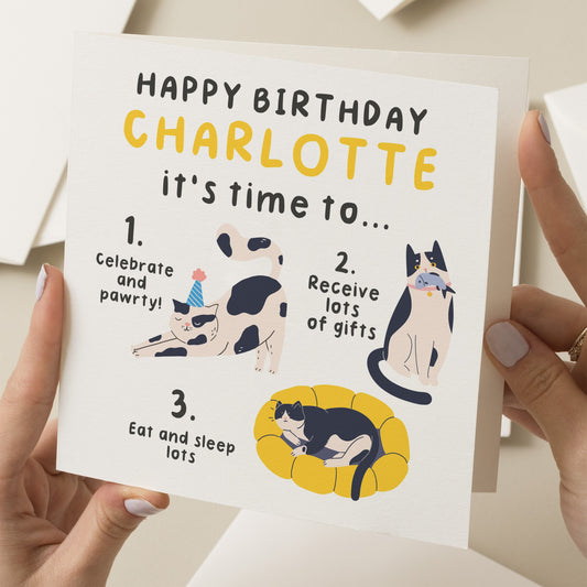 Cat Birthday Card, Birthday Card From the Cat, Cat Mum, Cat Dad, Card From Your Pet, Cat Lover Card, Funny Cat Card