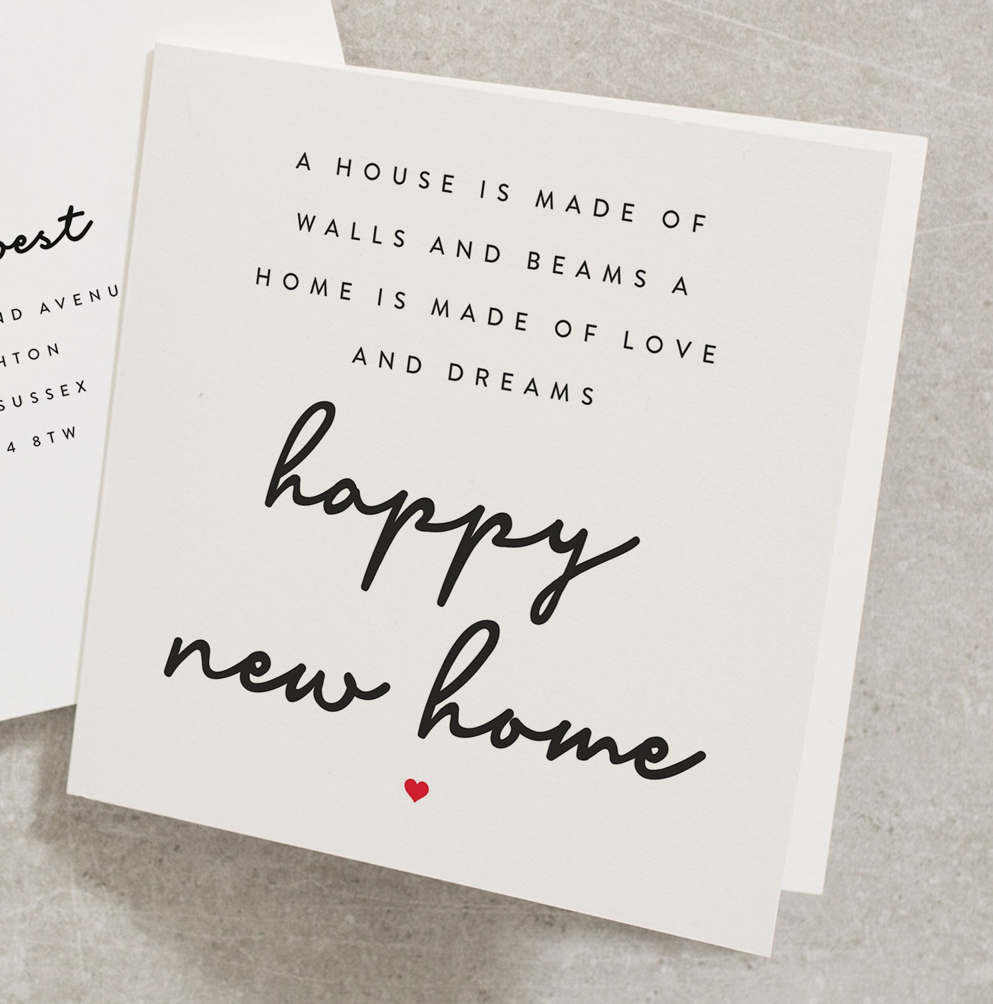 Happy New Home Card, Congratulations On Your New Home Card, Housewarming Card, Happy Moving Day Card, New Home Card For Friends NH011