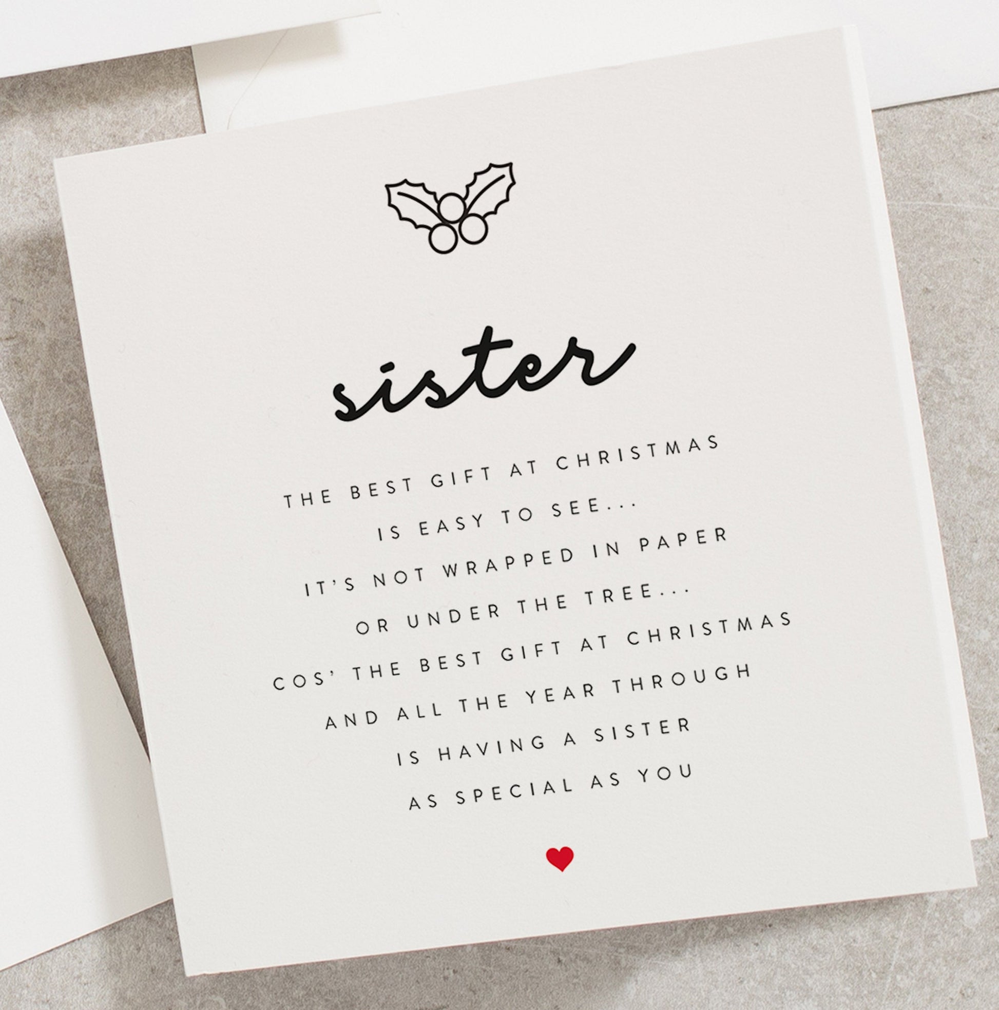 Sister Christmas Card, Special Sister Card, Christmas Card Sister, Sister Xmas Card CC117