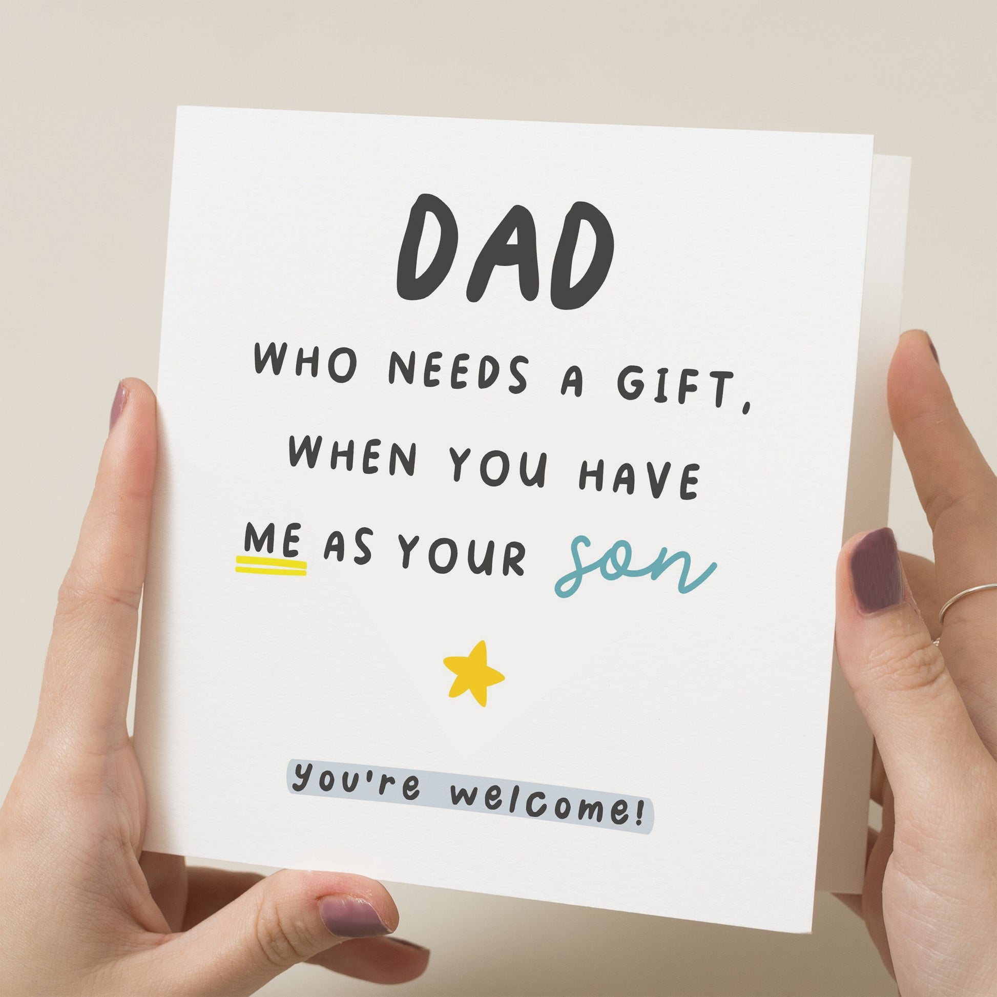 Funny Birthday Card For Dad, Dad Birthday Card, Dad Birthday Gift, Birthday Card For Him, From Son, Joke Birthday Card, For Dad, Daddy