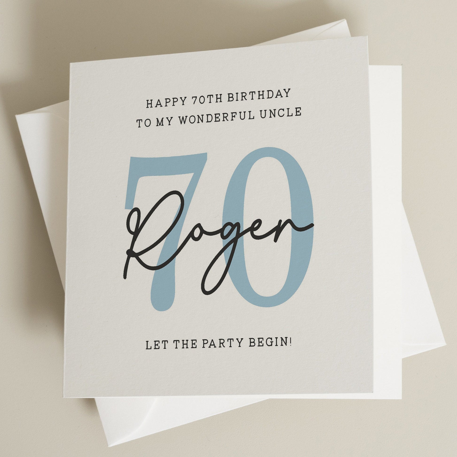 Personalised Birthday Uncle Card, Uncle 70th Birthday Gift, 70th Birthday Card For Uncle, Uncle Seventieth Birthday, Milestone Birthday