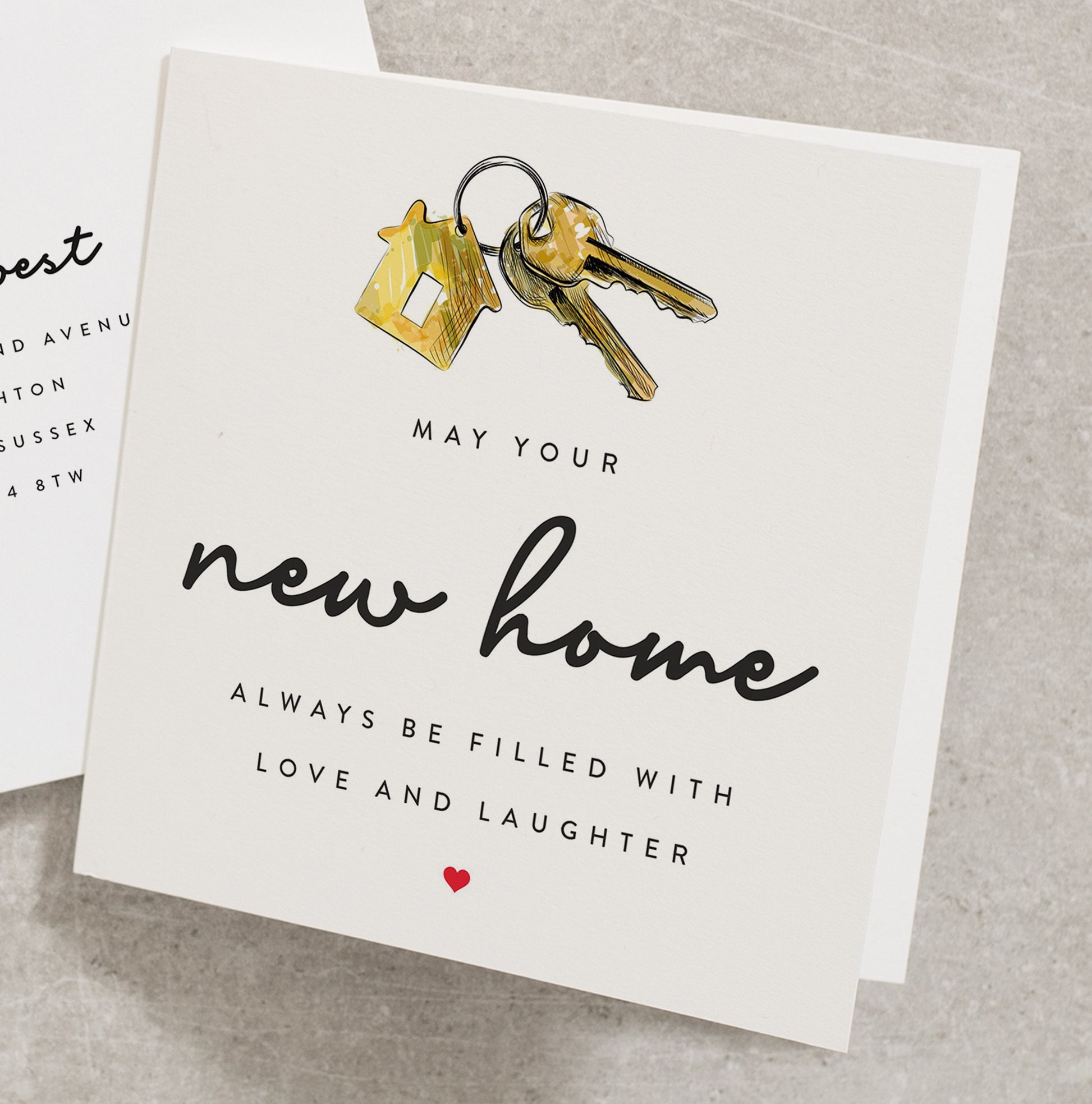 Cute New Home Card, New House Keys Card, Congratulations On Your New Home Card, Happy Moving Card, Happy 1st Home Card, New Home Card NH004