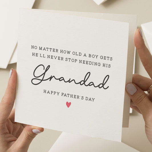 Fathers Day Card From Grandson, Grandson Fathers Day Card, Fathers Day Gifts From Grandson For Grandad, Happy Fathers Day, Cute Grandad Card