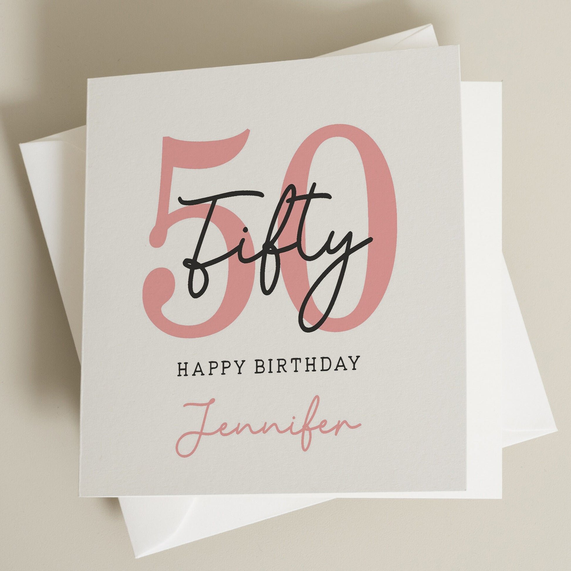 50th Birthday Card For Mum, Grandma 50th Birthday Card, Personalised 50th Birthday Card For Auntie, 50th Birthday Gift For Her, Fiftieth